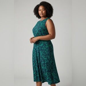 London Times Women's Floral Printed Sleeveless Midi Dress size 14 New